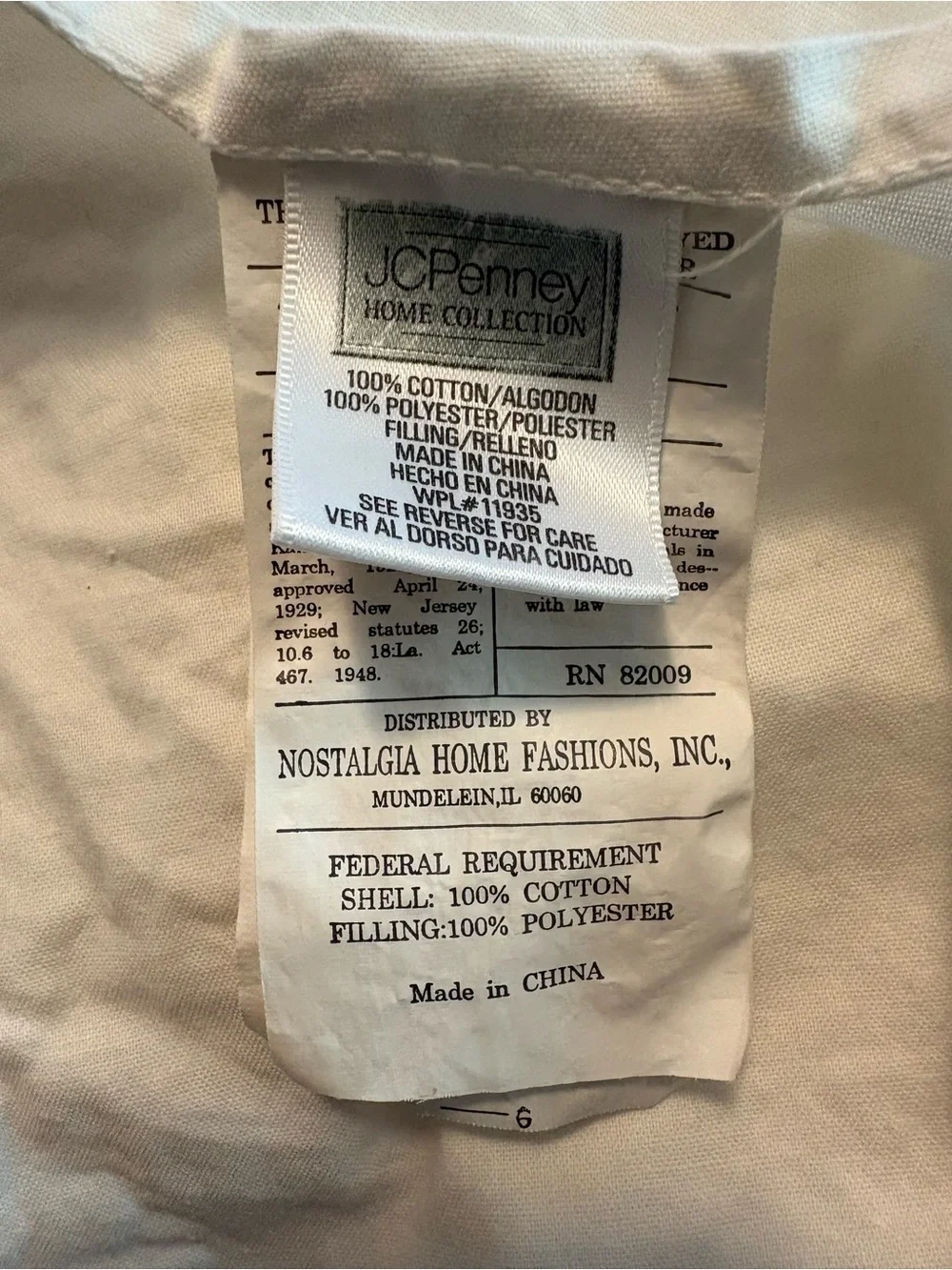 Vintage JCPenney Home Collection 7 Piece Full Puff Yo-Yo Floral Bedding Set